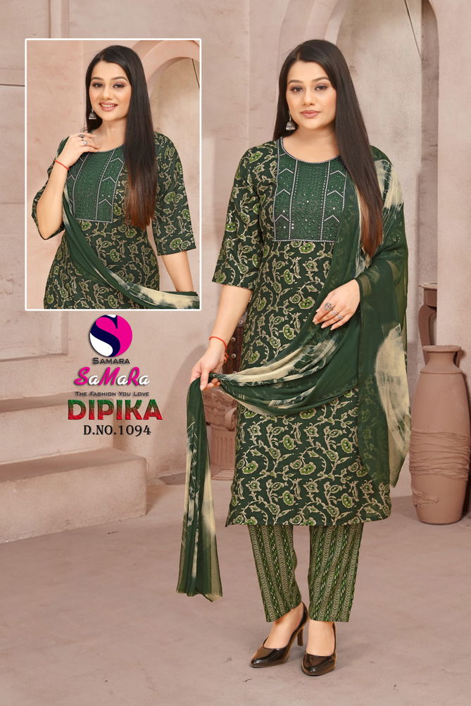 Dipika Vol 12 By Samara Capsule Printed Kurti With Bottom Dupatta Wholesale Price In Surat